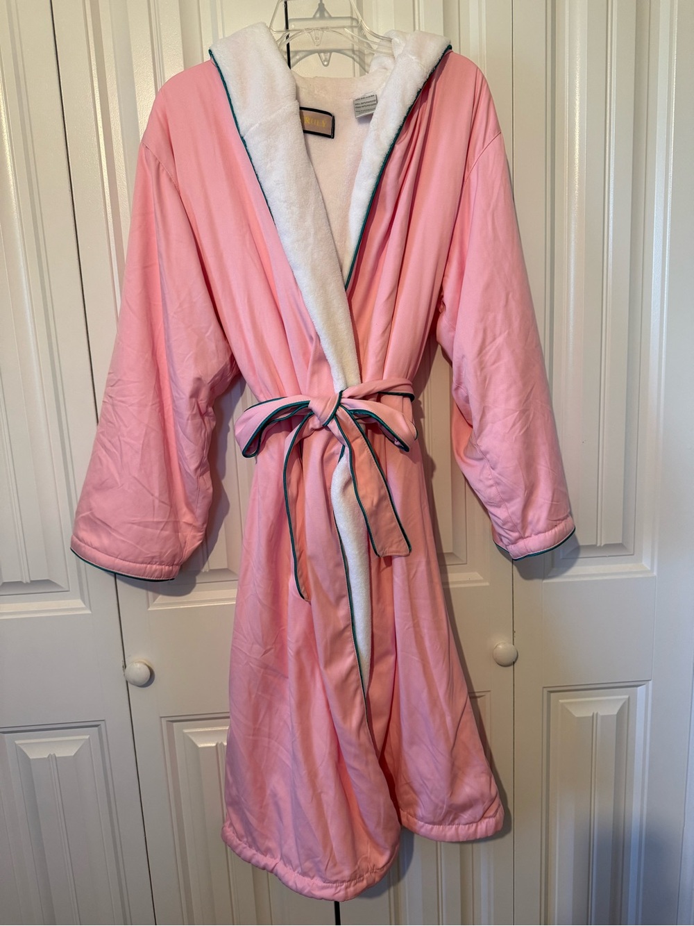 Truly Pink Plush Lined Women's Robe with Hood